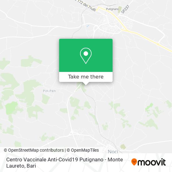 Centro Vaccinale Anti-Covid19 Putignano - Monte Laureto map