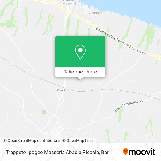 Trappeto Ipogeo Masseria Abadia Piccola map