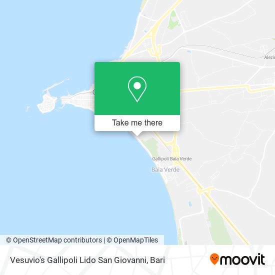 Vesuvio's Gallipoli Lido San Giovanni map