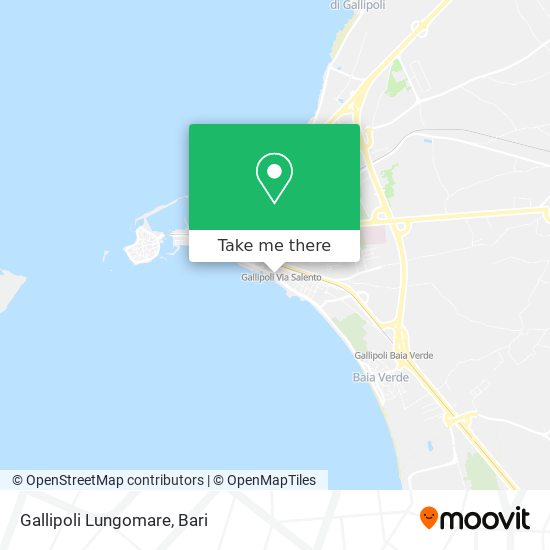 Gallipoli Lungomare map