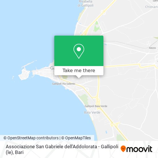 Associazione San Gabriele dell'Addolorata - Gallipoli map