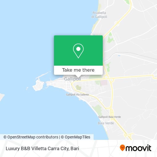 Luxury B&B Villetta Carra City map