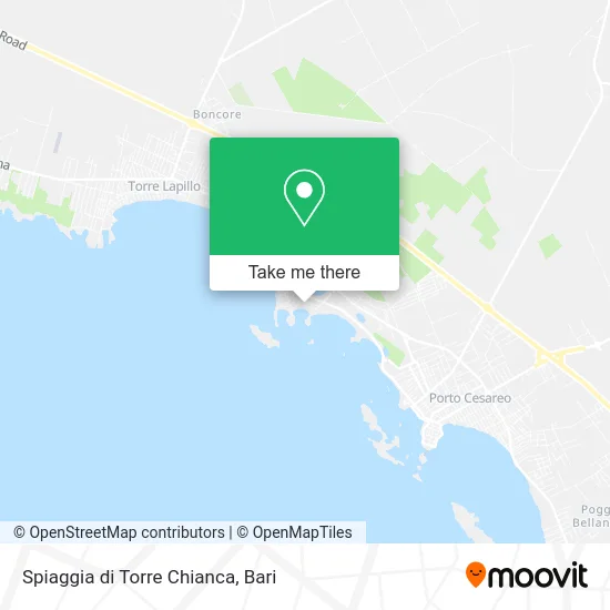 Torre Chianca Beach map