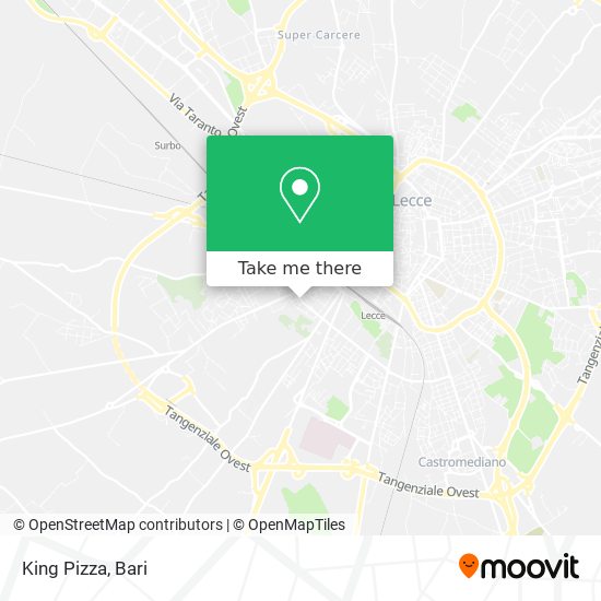 King Pizza map