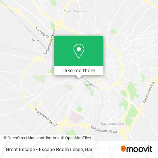 Great Escape - Escape Room Lecce map