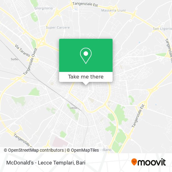 McDonald's - Lecce Templari map