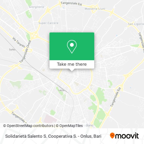 Solidarietà Salento S. Cooperativa S. - Onlus map