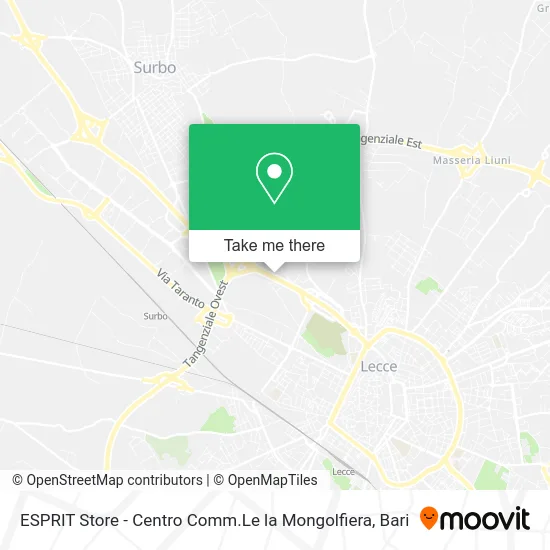 ESPRIT Store - Shopping Center La Mongolfiera map