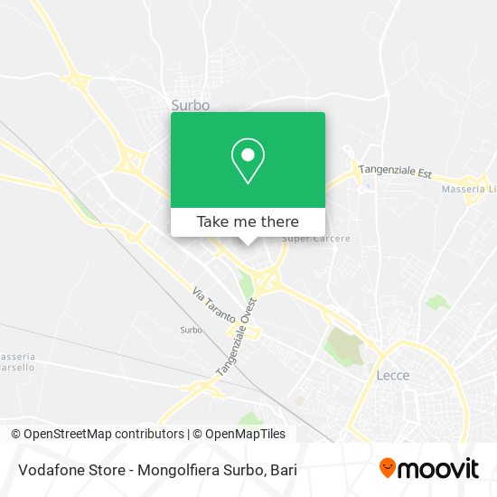 Vodafone Store - Mongolfiera Surbo map