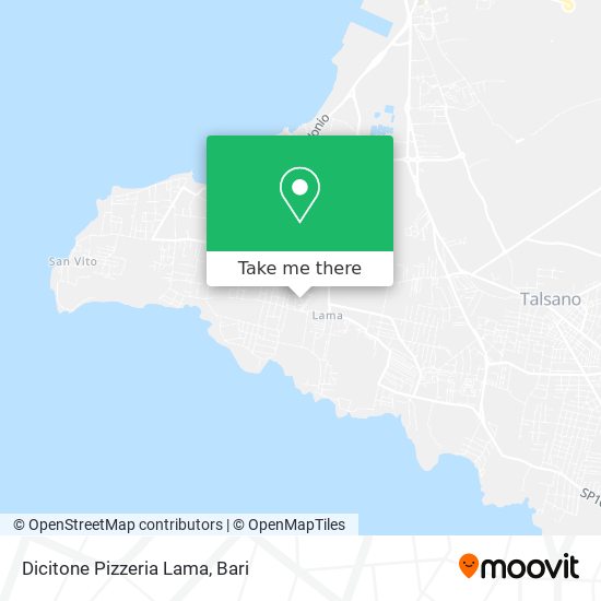 Dicitone Pizzeria Lama map