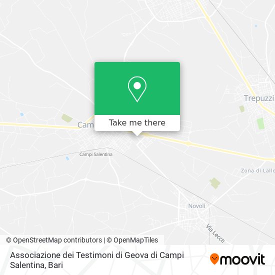 Associazione dei Testimoni di Geova di Campi Salentina map