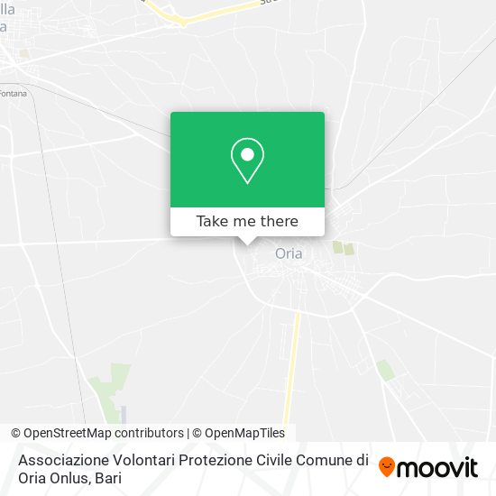 Associazione Volontari Protezione Civile Comune di Oria Onlus map