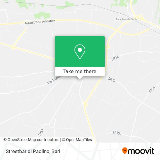Streetbar di Paolino map