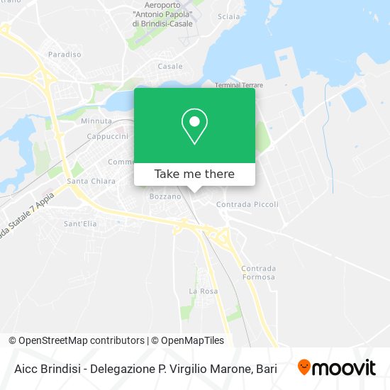 Aicc Brindisi - Delegazione P. Virgilio Marone map