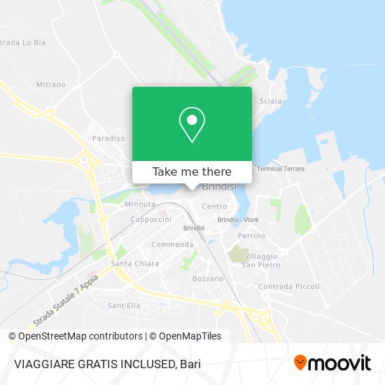 VIAGGIARE GRATIS INCLUSED map