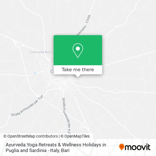 Ayurveda Yoga Retreats & Wellness Holidays in Puglia and Sardinia - Italy map