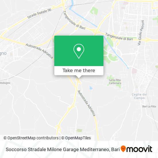 Soccorso Stradale Milone Garage Mediterraneo map