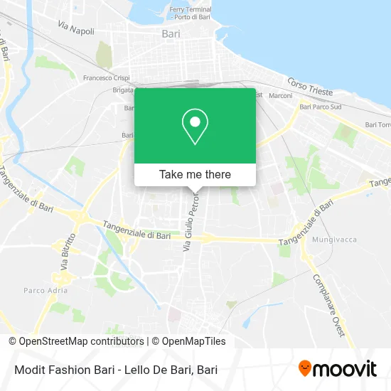 Modit Fashion Bari - Lello De Bari map