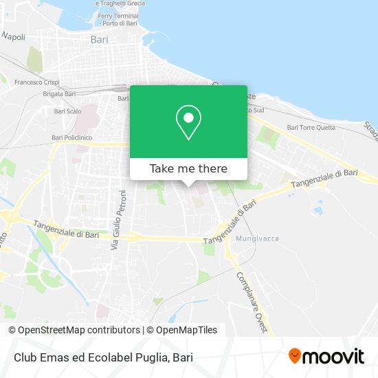 Club Emas ed Ecolabel Puglia map