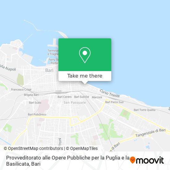 Provveditorato alle Opere Pubbliche per la Puglia e la Basilicata map