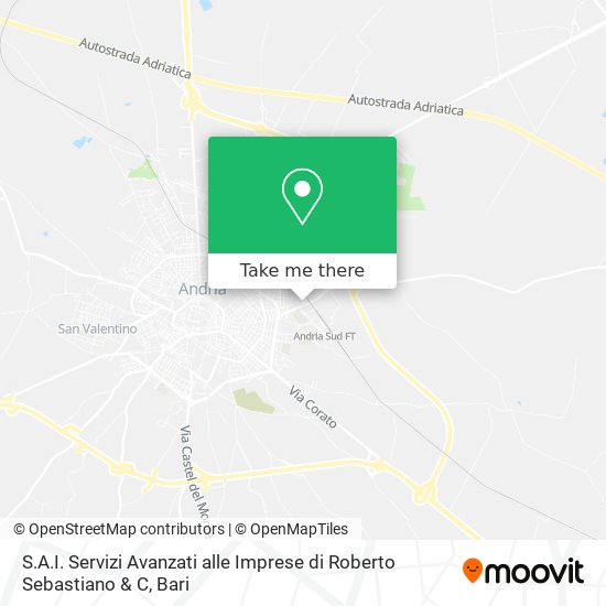 S.A.I. Servizi Avanzati alle Imprese di Roberto Sebastiano & C map