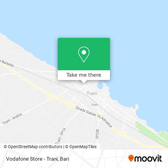 Vodafone Store - Trani map