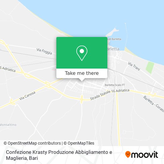 Confezione Krasty Produzione Abbigliamento e Maglieria map