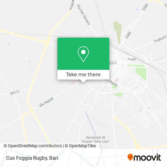 Cus Foggia Rugby map