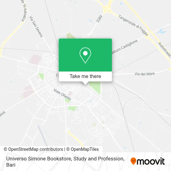 Universo Simone Bookstore, Study and Profession map