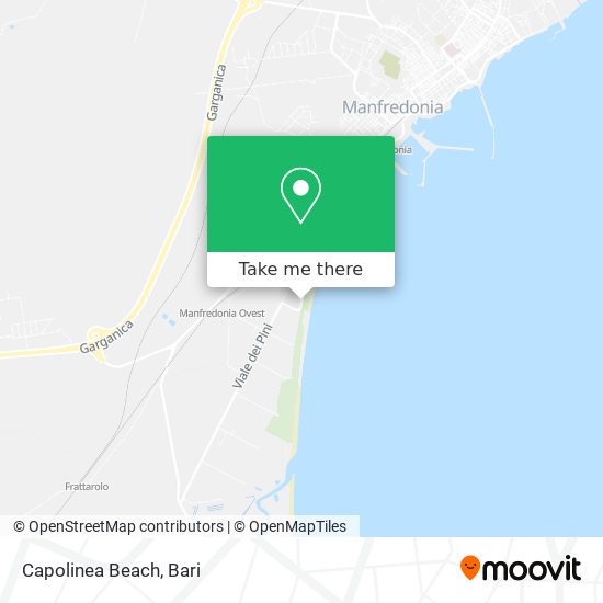 Capolinea Beach map