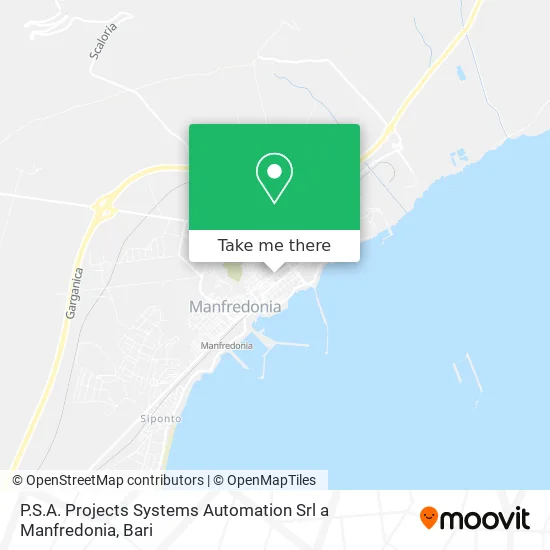 P.S.A. Projects Systems Automation Srl in Manfredonia map