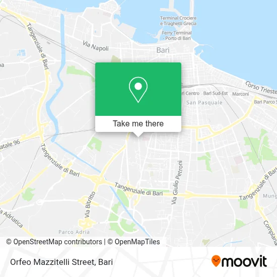 Orfeo Mazzitelli Street map