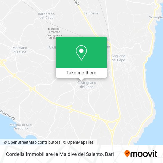 Cordella Immobiliare-le Maldive del Salento map