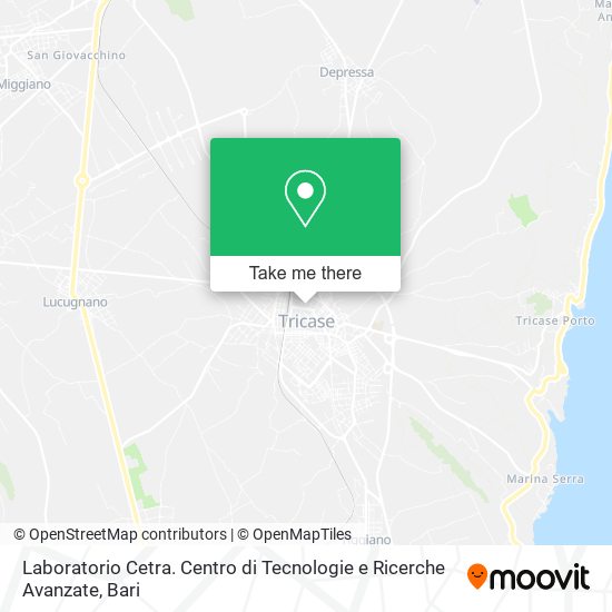 Laboratorio Cetra. Centro di Tecnologie e Ricerche Avanzate map