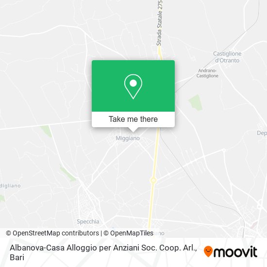 Albanova-Casa Alloggio per Anziani Soc. Coop. Arl. map