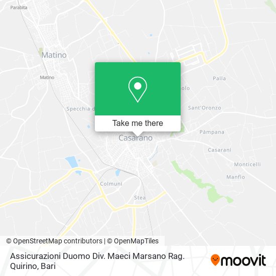 Assicurazioni Duomo Div. Maeci Marsano Rag. Quirino map