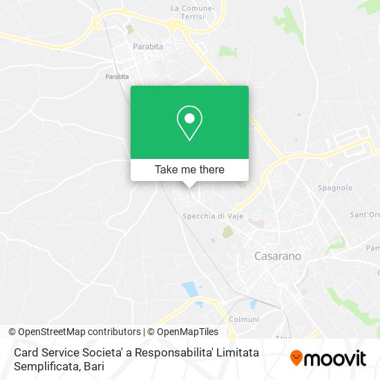 Card Service Societa' a Responsabilita' Limitata Semplificata map