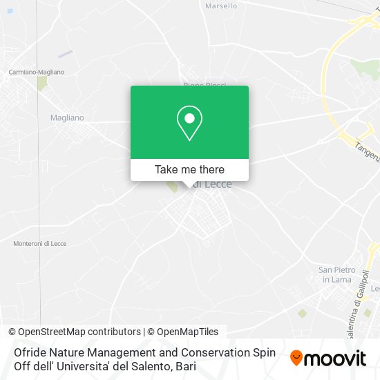 Ofride Nature Management and Conservation Spin Off dell' Universita' del Salento map