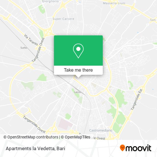 Apartments la Vedetta map