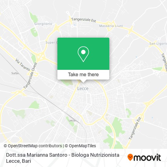 Dott.ssa Marianna Santoro - Biologa Nutrizionista Lecce map