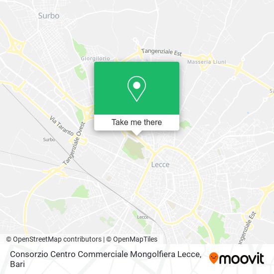 Consorzio Centro Commerciale Mongolfiera Lecce map