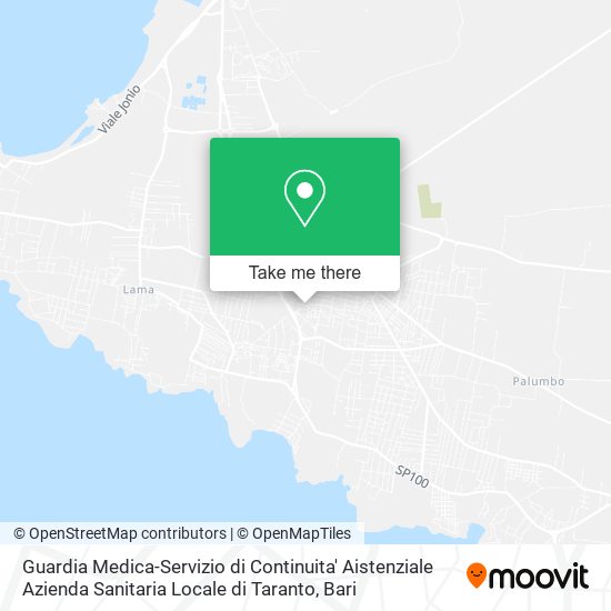 Guardia Medica-Servizio di Continuita' Aistenziale Azienda Sanitaria Locale di Taranto map