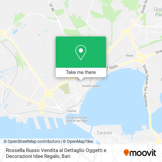 Rossella Russo Vendita al Dettaglio Oggetti e Decorazioni Idee Regalo map