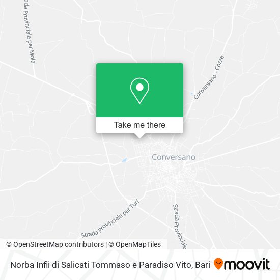 Norba Infii di Salicati Tommaso e Paradiso Vito map