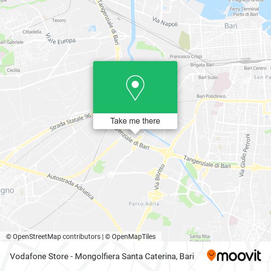 Vodafone Store - Mongolfiera Santa Caterina map
