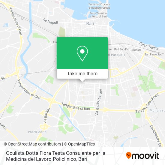 Oculista Dotta Flora Testa Consulente per la Medicina del Lavoro Policlinico map