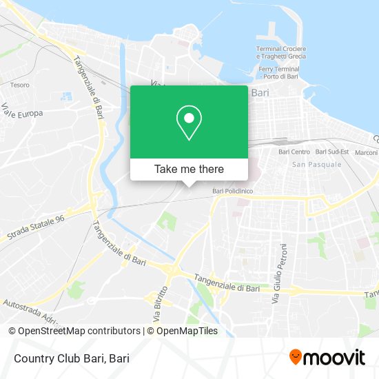 Country Club Bari map