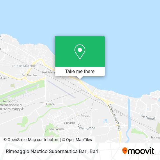Rimeaggio Nautico Supernautica Bari map