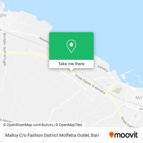 Malloy C / o Fashion District Molfetta Outlet map