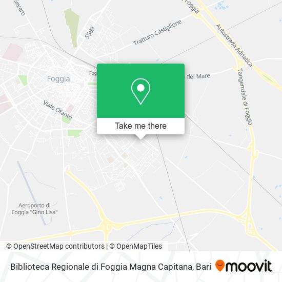 Biblioteca Regionale di Foggia Magna Capitana map